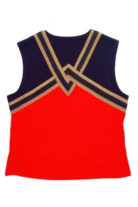 Design Fashion Ladies Cheerleading Costumes Custom Foil Stamping Fashion V Neck Cheerleading Competition Costumes Cheerleading Supplier CH215 front view